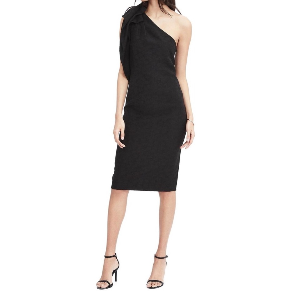 Banana Republic One Shoulder Bow Dress - Picture 2 of 6